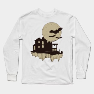 Bats City Night Halloween vampire spooky horror Long Sleeve T-Shirt